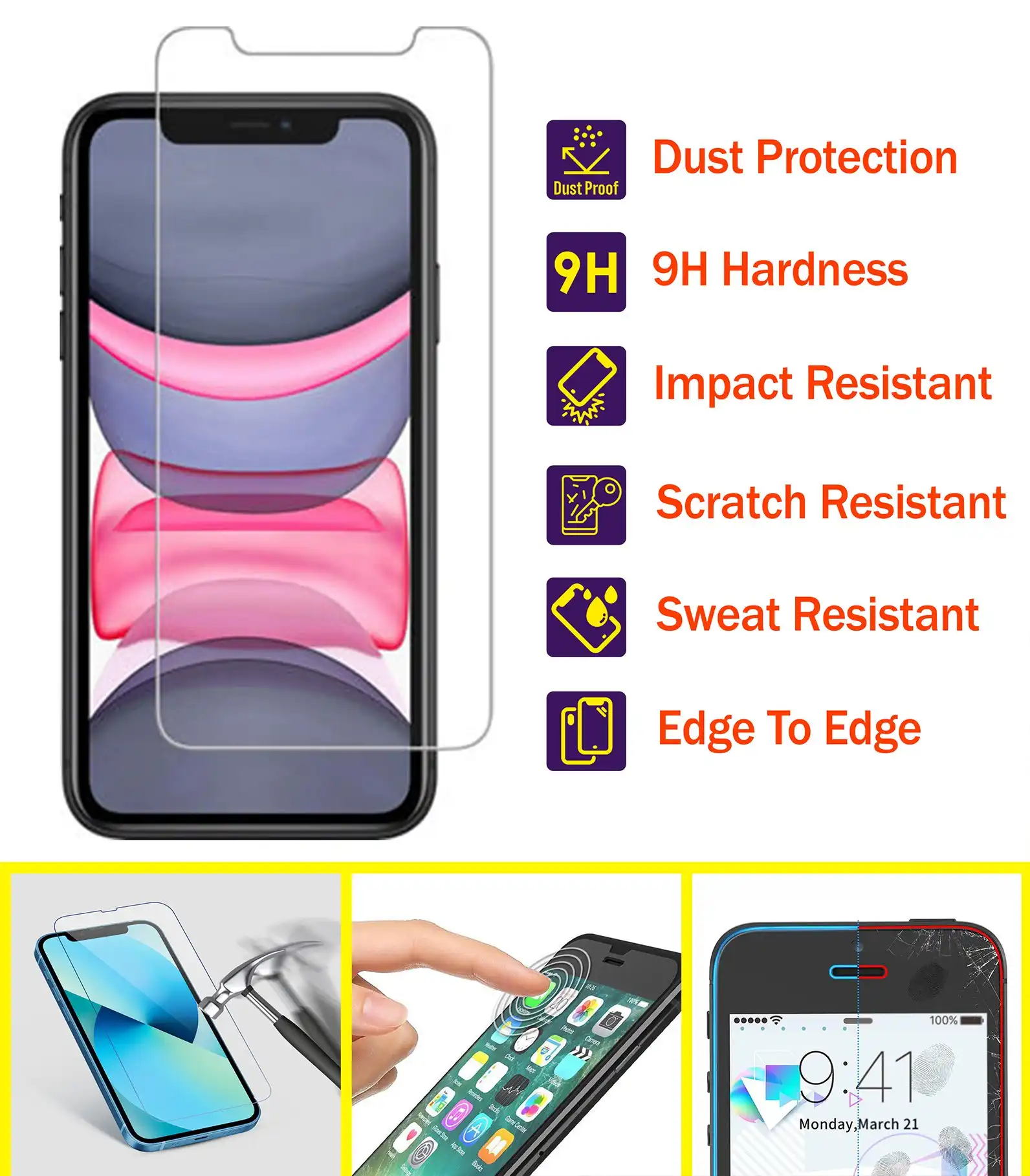 M-GUARD Tempered Glass For iPhone 13 Pro Max